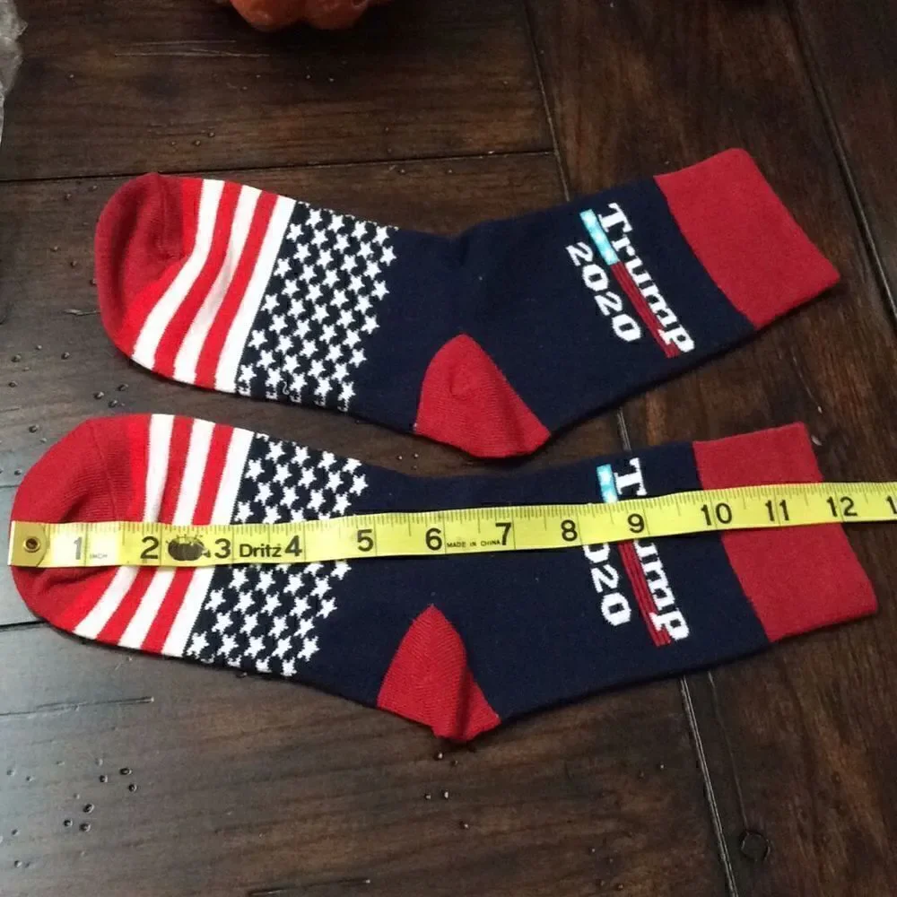 NEW Trump Socks Red White & Blue Stars & Stripes Great gift! Stocking stuffers